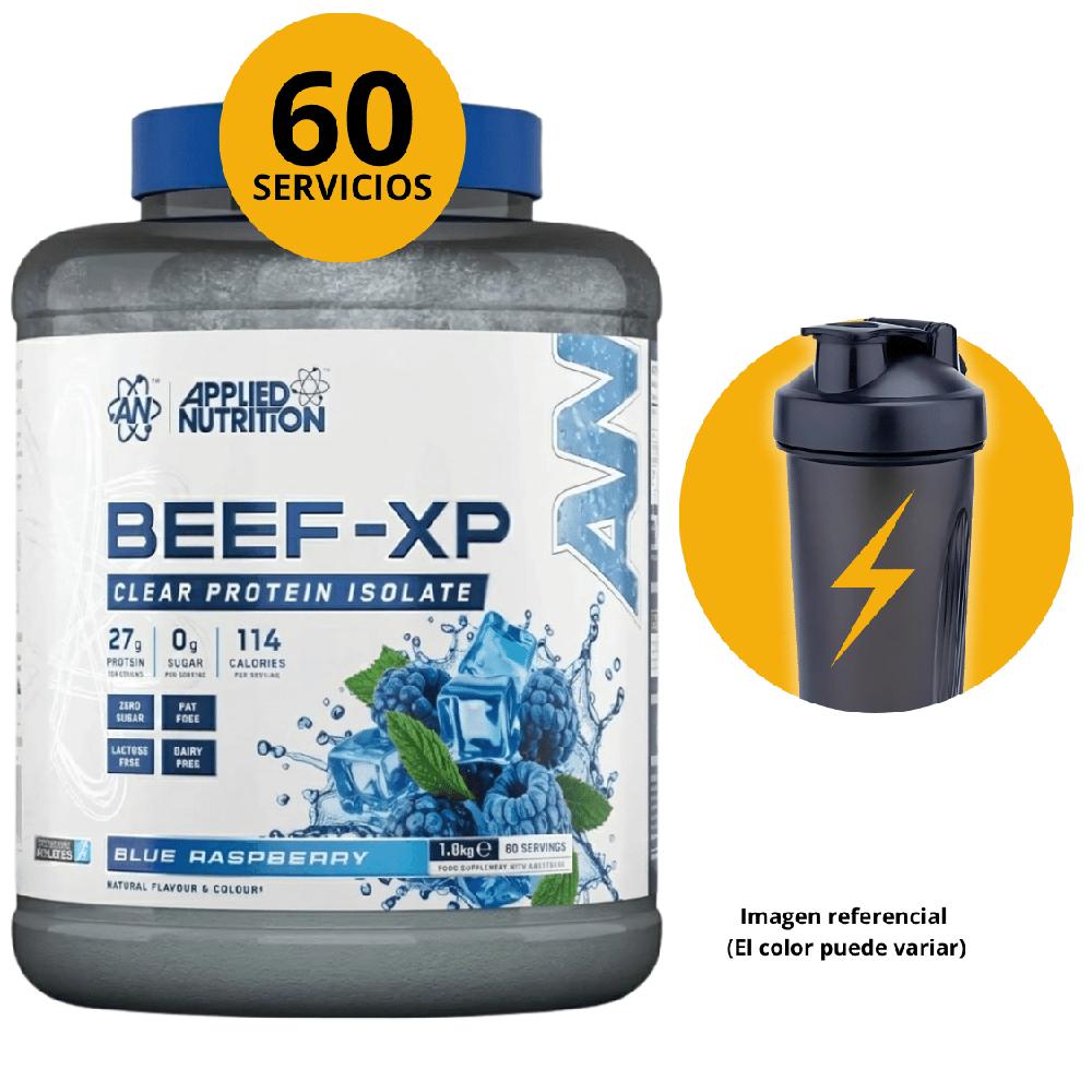 BEEF-XP 1.8KG BEEF PROTEIN SABOR BLUE RASPBERRY CON SHAKER