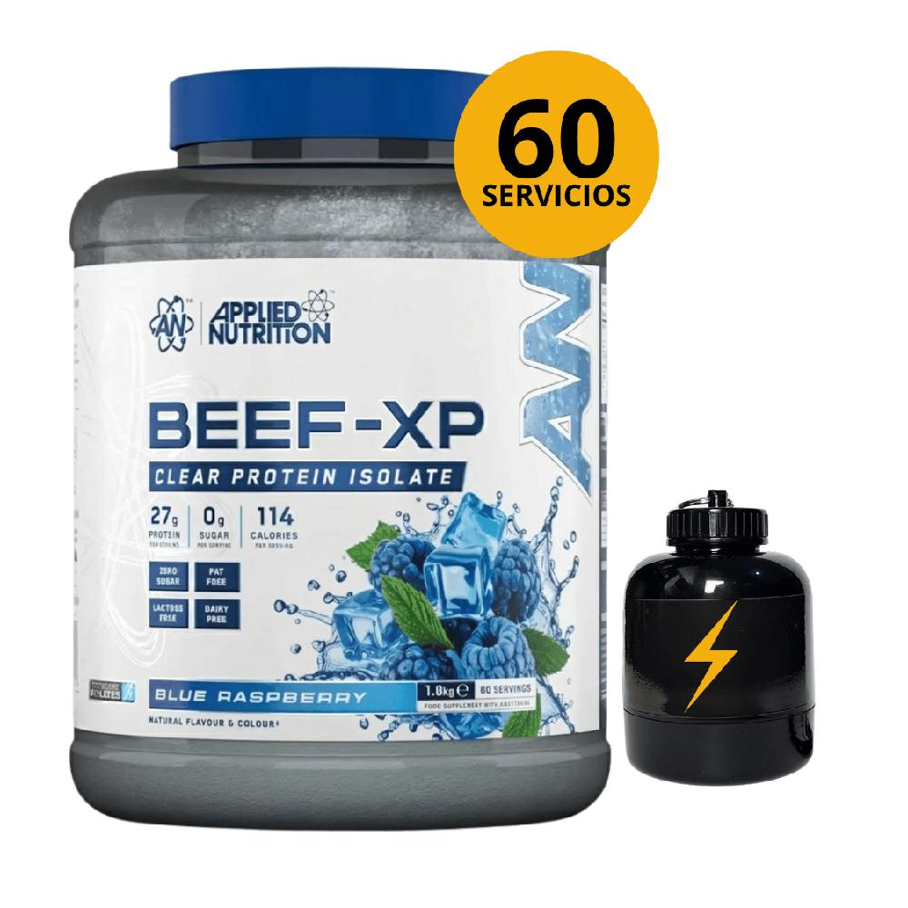 BEEF-XP 1.8KG BEEF PROTEIN SABOR MORA AZUL CON PORTAPROTEINAS