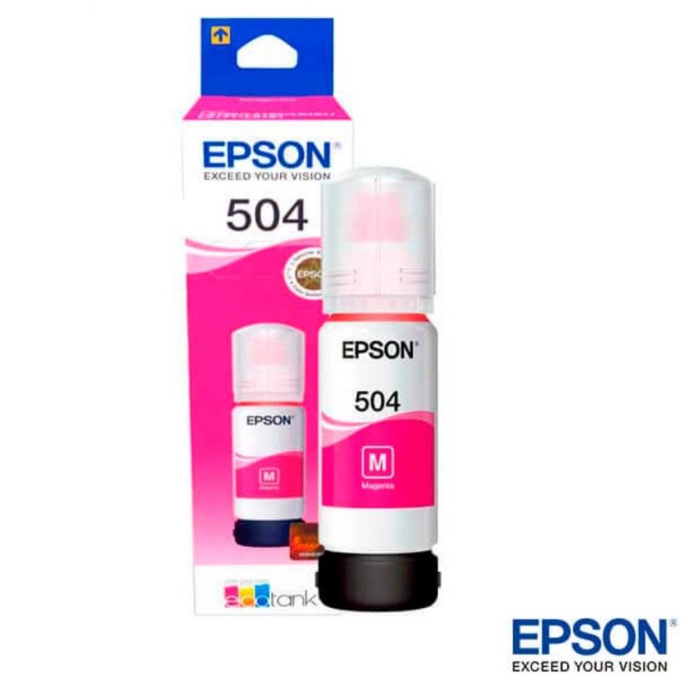 Botella de Tinta EPSON 504 Magenta 70 ml para EcoTank L4150 L4160 L4260 L6270 L14150