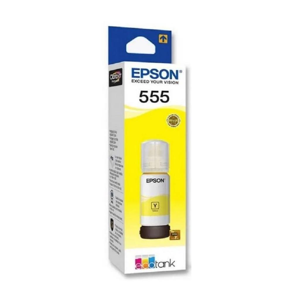 Botella de Tinta Epson T555 Amarillo 70ml para EcoTank L8160/L8180