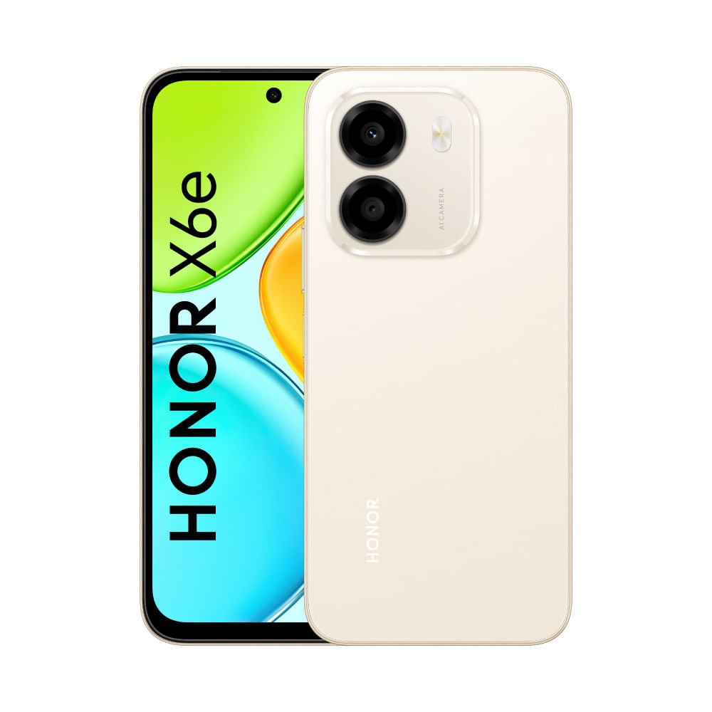 Celular HONOR X6e 4GB Ram 256GB Rom - Dorado