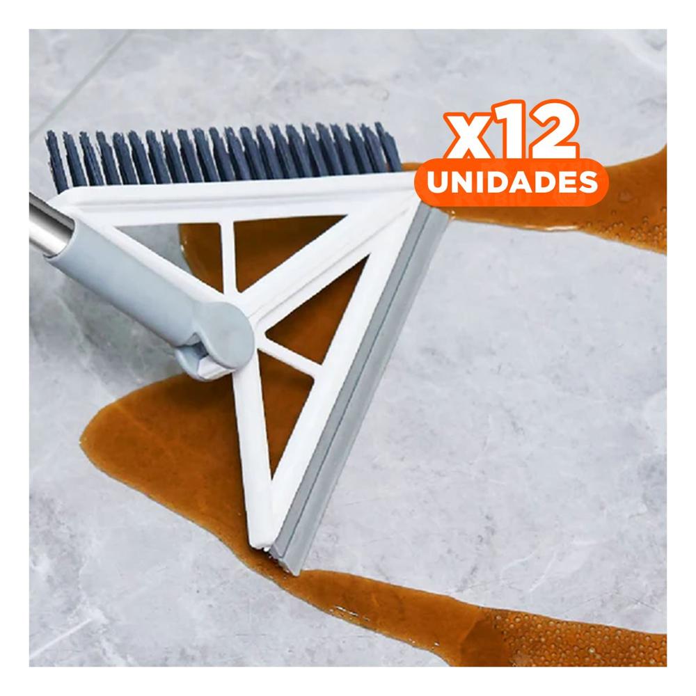Pack12 Trapeador Rapido y Silicona 2 en 1 para Pisos y Rincones Dificiles Blanco Y Papel Regalo