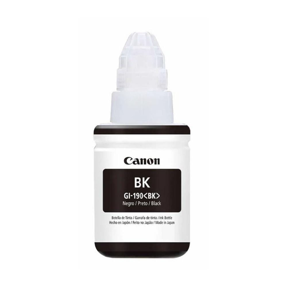 Botella de Tinta Canon GI-190BK Negro 135ml para PIXMA G1100/G2100/G3100/G4100