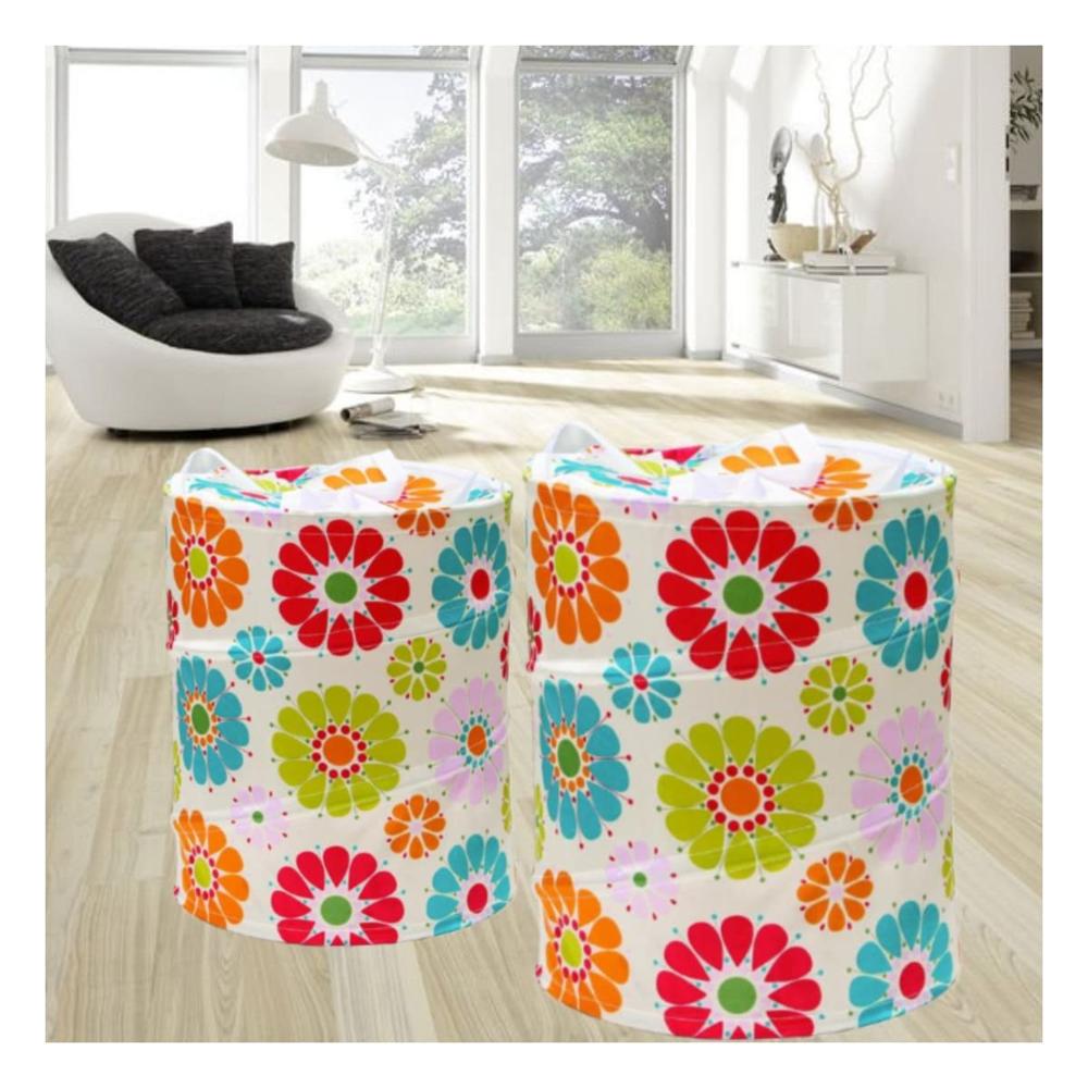Cesta con Flores de Colores 50x42cm Blanco Y Notas