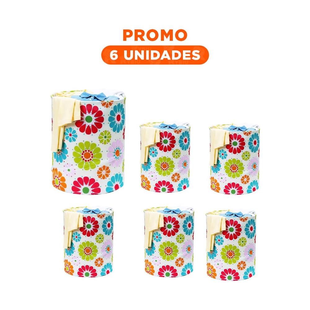 Pack6 Contenedor que Protege Ropa de Polvo 50x42cm Blanco Y Regalo Sticker