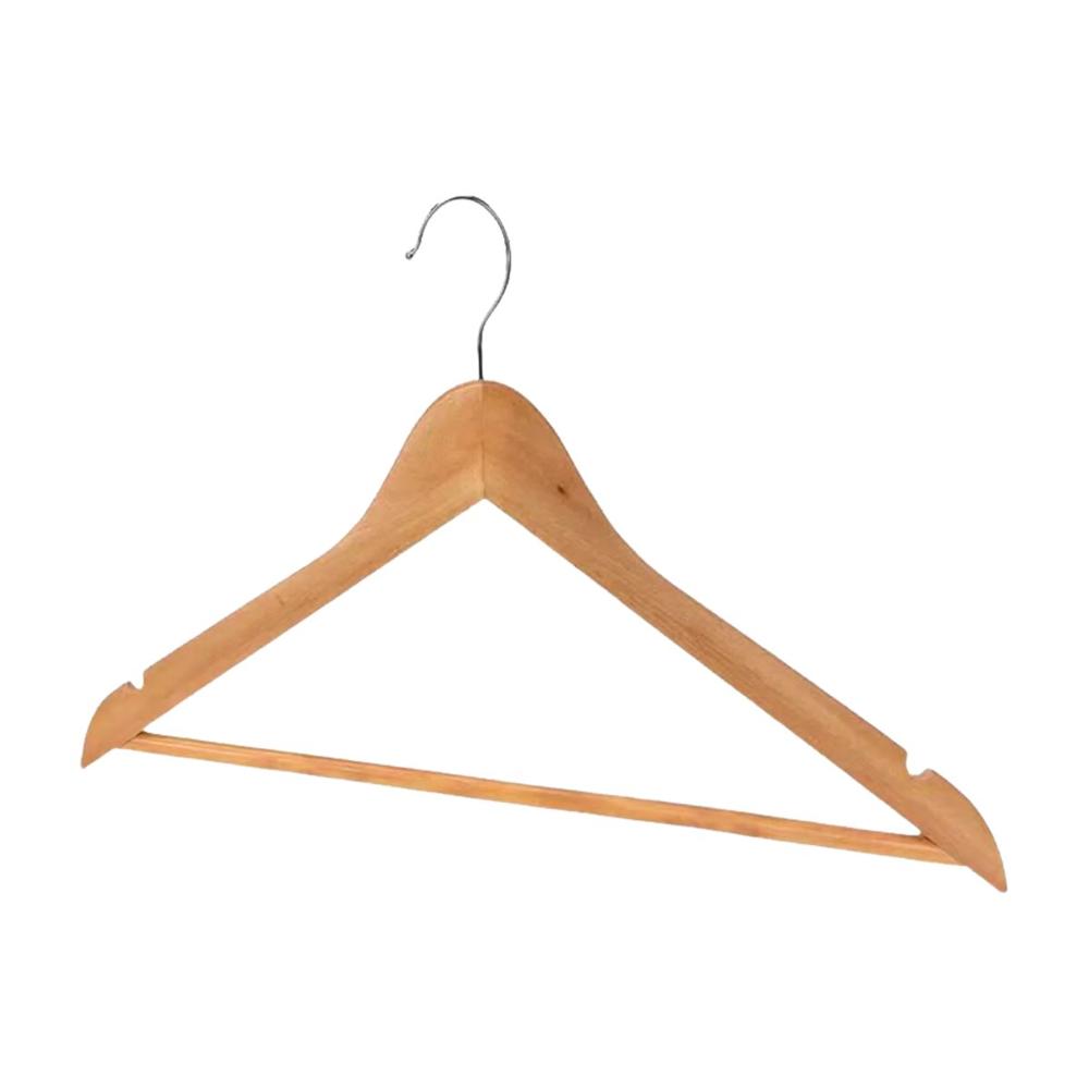 Percha de Ropa de Madera Color Mostaza 3 Piezas para Guardar Prendas Y Regalo Sticker