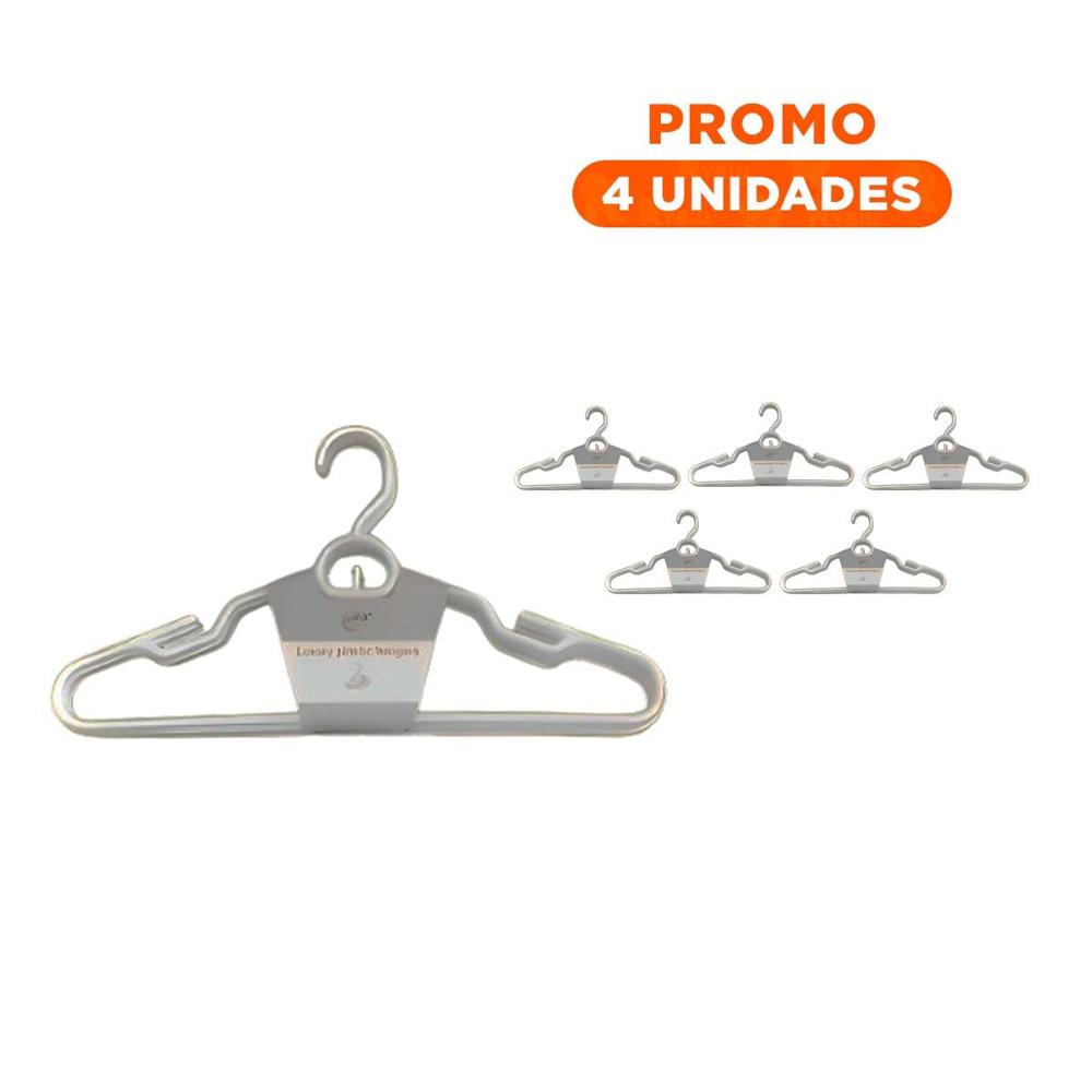 Pack4 Sujetador Blanco de Plastico con Abertura Circular de 4 Piezas para Prendas