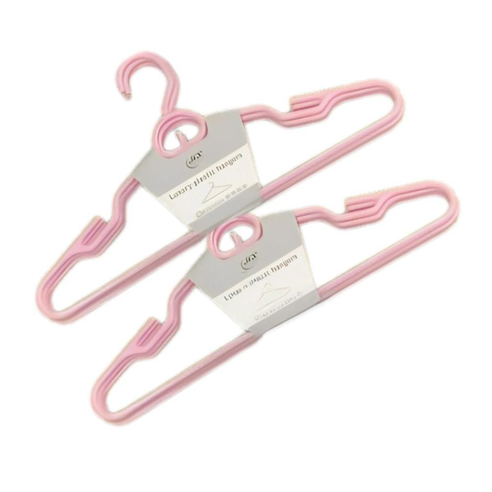 Percha de Ropa de Plastico Rosado Circulo en Medio de 4 Piezas para Closet Y Regalo Sticker