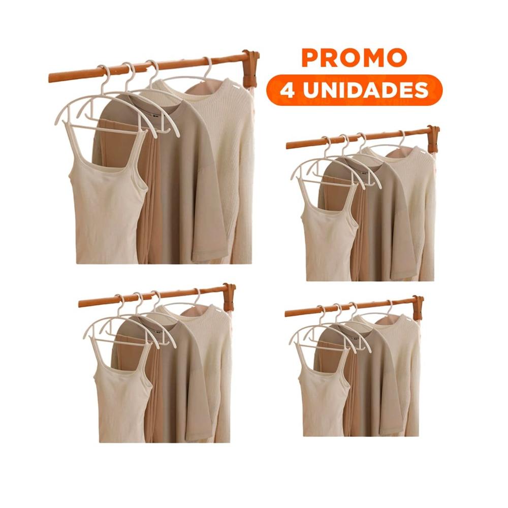 Pack4 Soporte Curvo de Plastico Blanco Media Luna de 4 Piezas para Casa