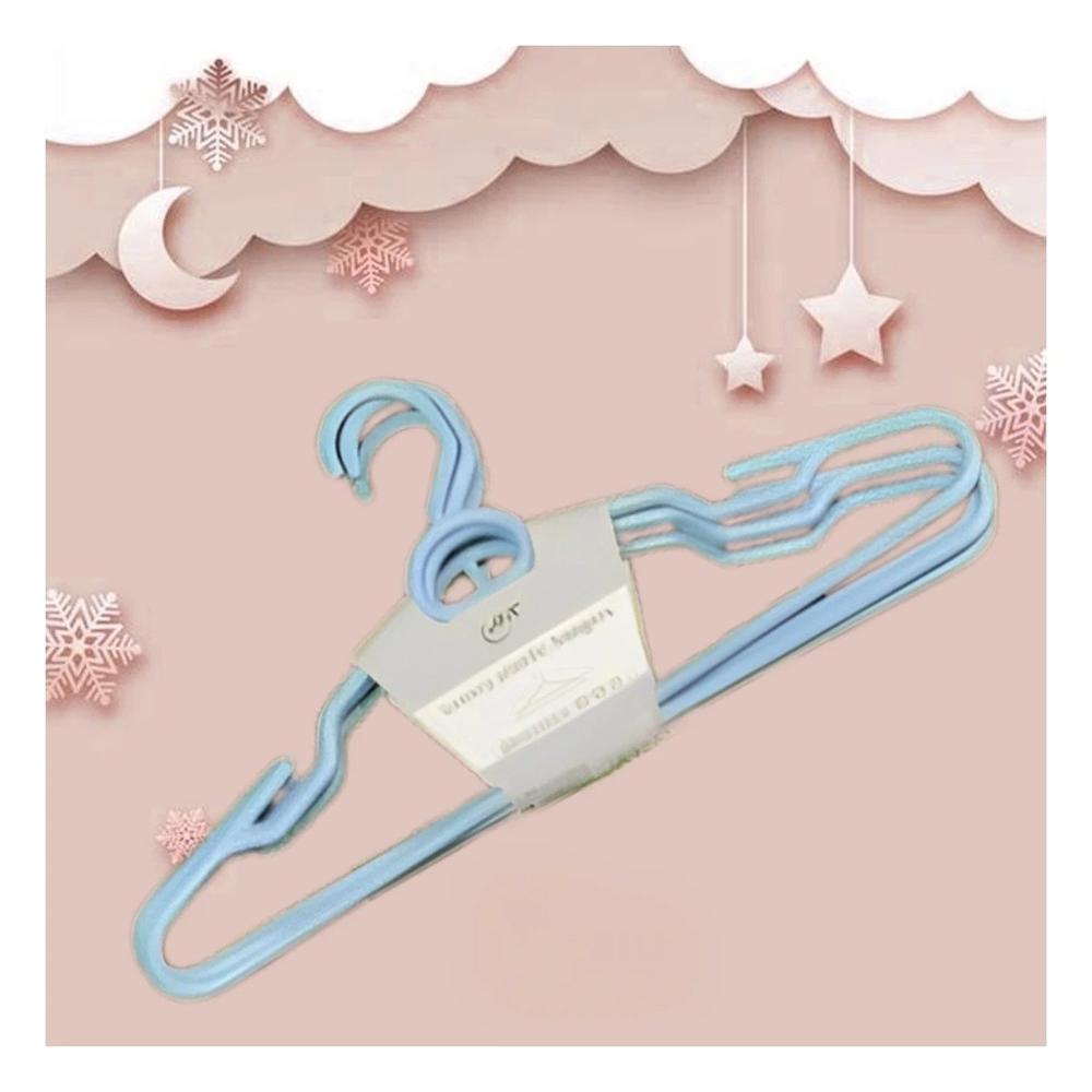 Gancho de Ropa de Plastico Celeste Circulo en Medio de 4 Piezas para Prendas Y Papel Regalo