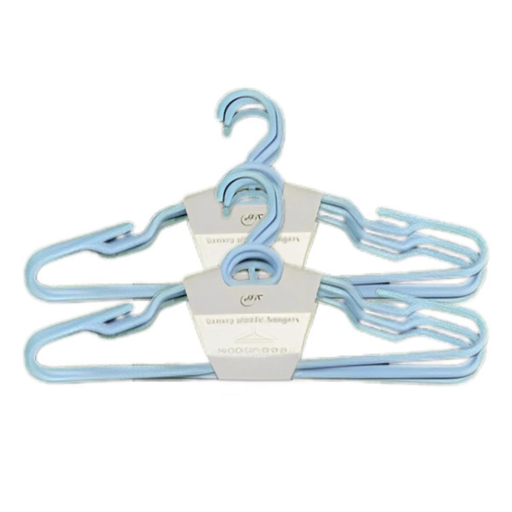 Percha de Ropa de Plastico Celeste Circulo en Medio de 4 Piezas para Closet Y Regalo Sticker