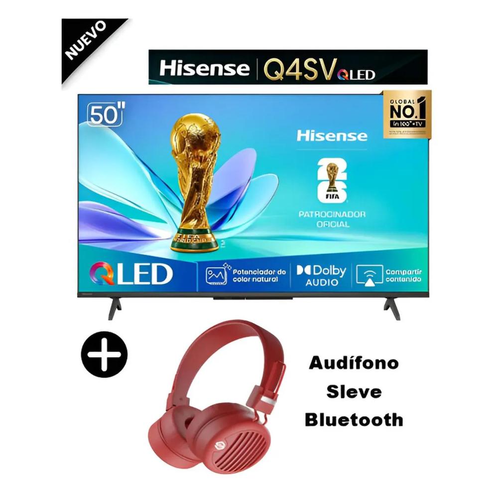 Televisor Hisense 50 Qled FHD 50Q4SV regalo Audifono
