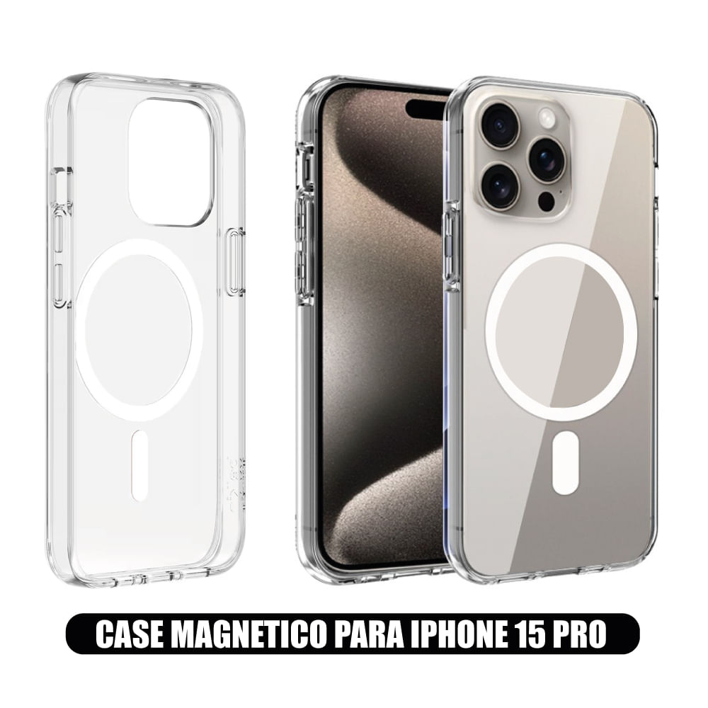 Case Magnetico Transparente para iPhone 15 PRO