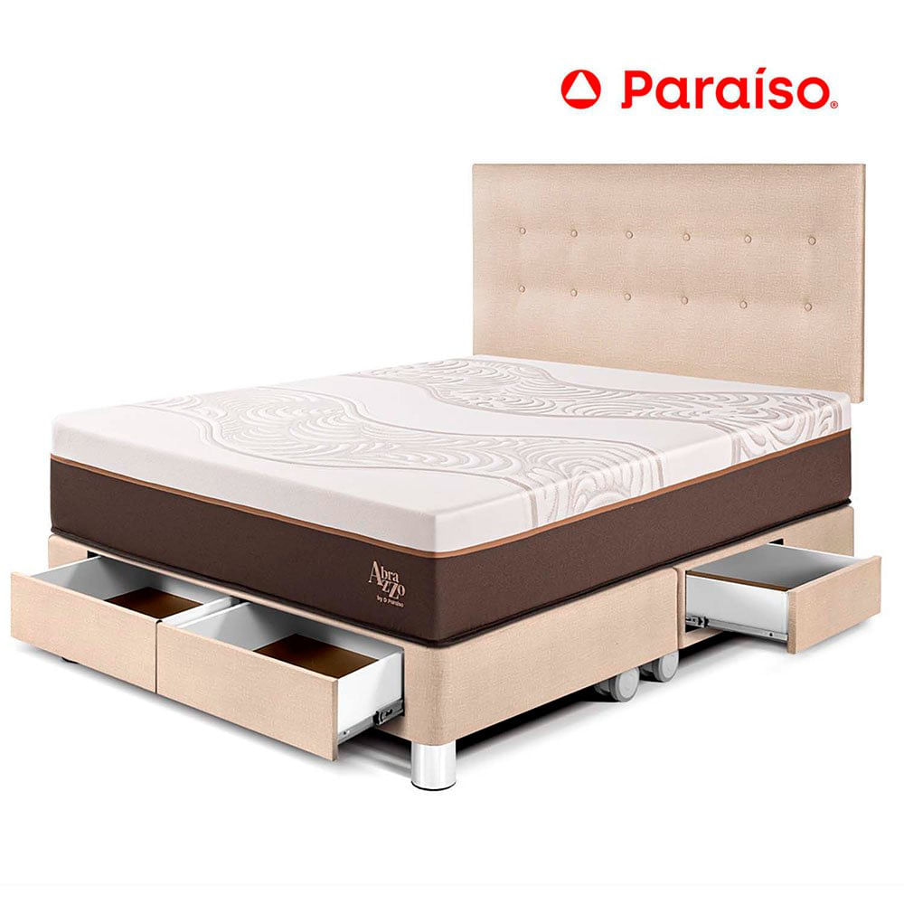 Dormitorio con Cajones Royal Abrazzo Queen Champagne
