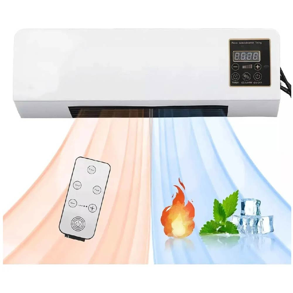 CALEFACTOR DE PARED FRIO Y CALIENTE 1800W CON CONTROL REMOTO