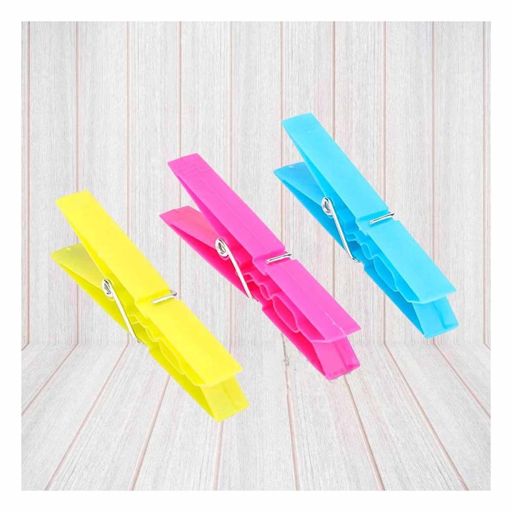 Set 24 Colgadores Plastico Coloridos para Ropa Comodos y Practicos Y Papel Regalo