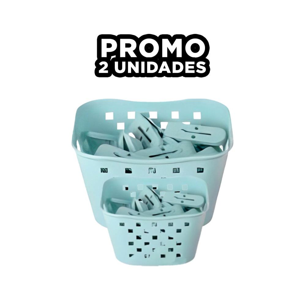 Pack2 Caja Cuadrada con Ganchos para Ropa Verde Claro para Guardar Prendas Y Regalo Sticker