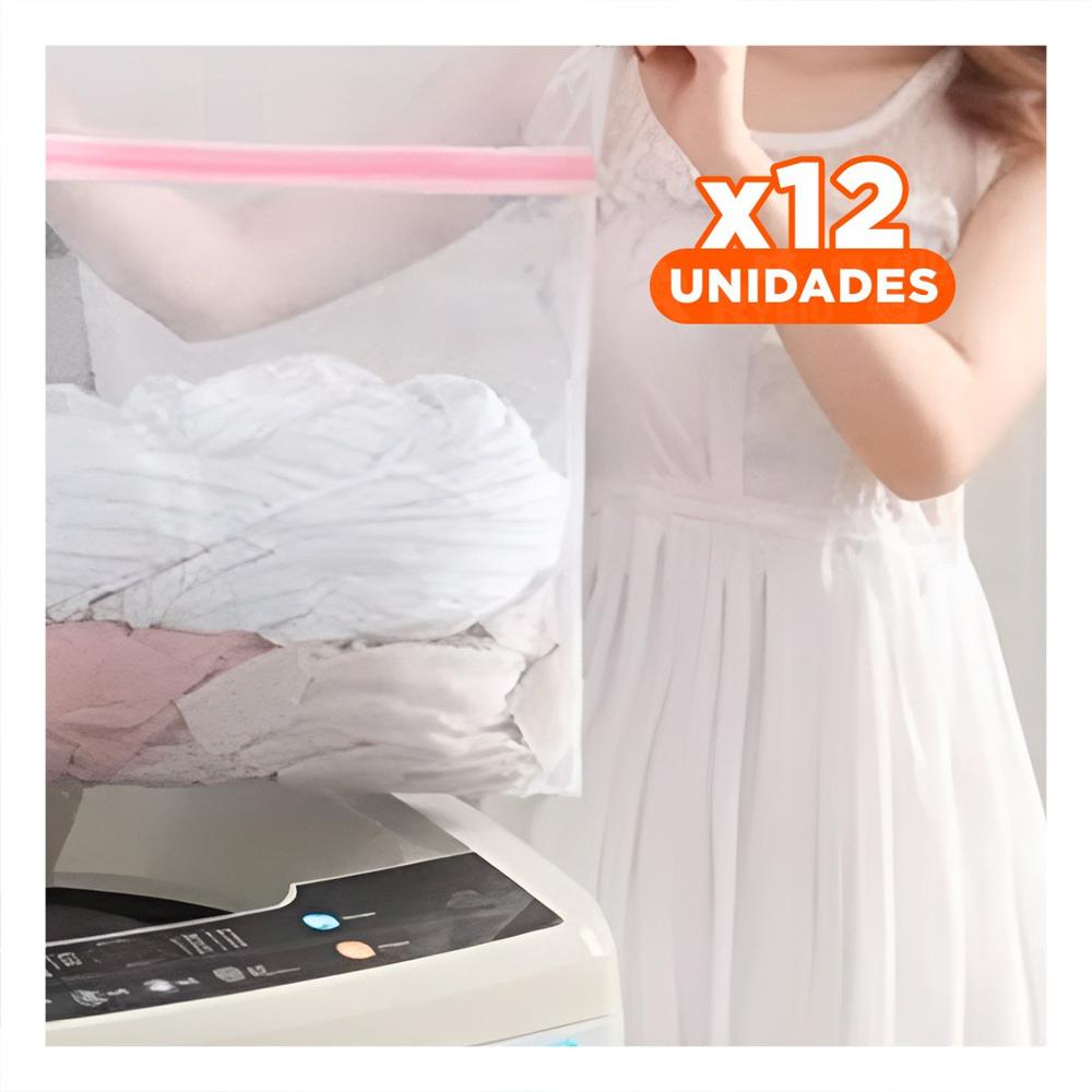 Pack12 Cesto de Tela Blanca para Lavanderia Comoda y Practica Y Papel Regalo