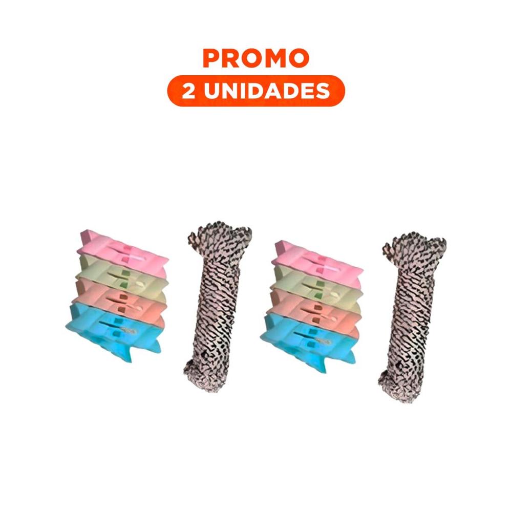 Pack2 Gancho para Ropa y Cuerda Multicolor Perfecto para Guardar Prendas Y Regalo Sticker