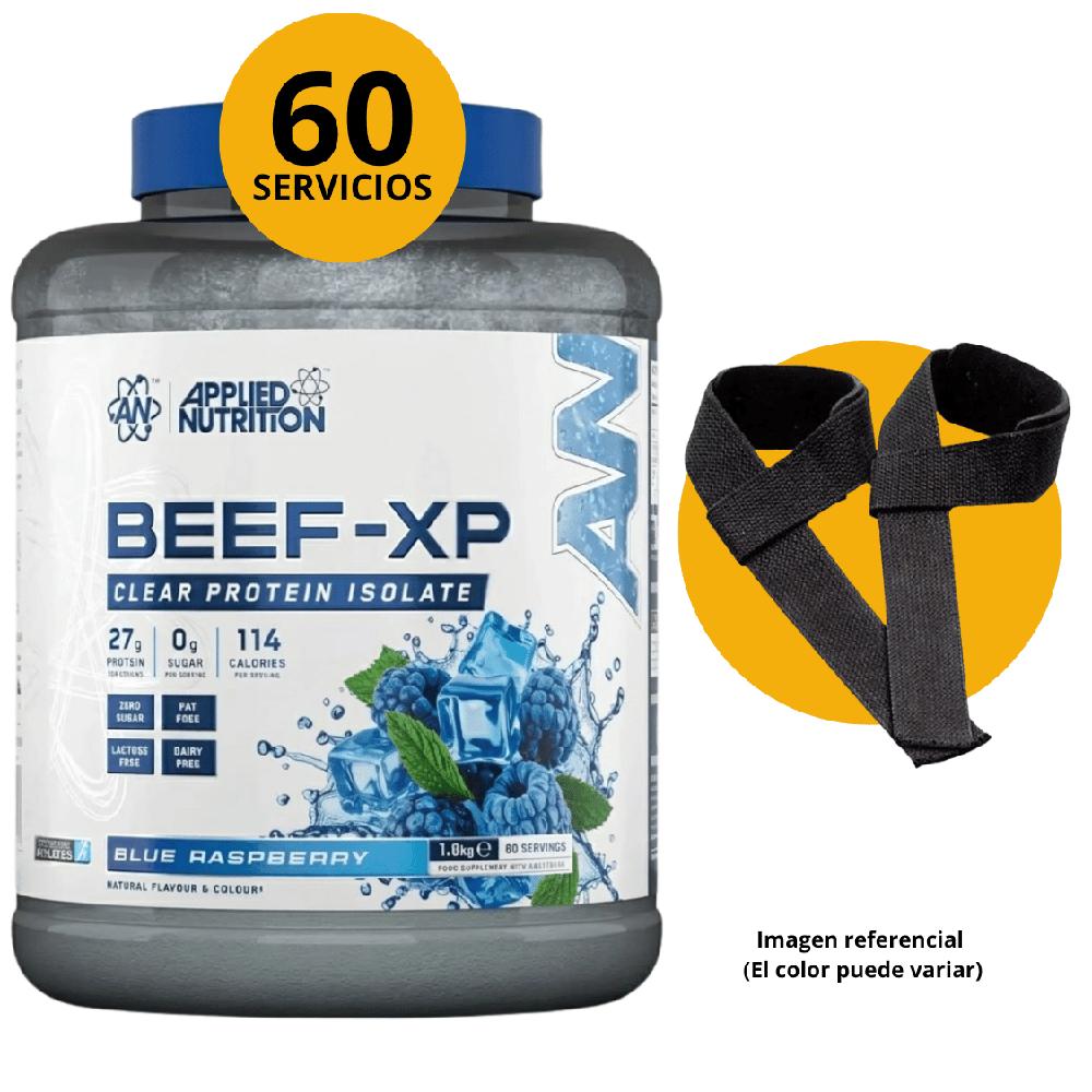 BEEF-XP 1.8KG BEEF PROTEIN SABOR FRAMBUESA AZUL STRAPS