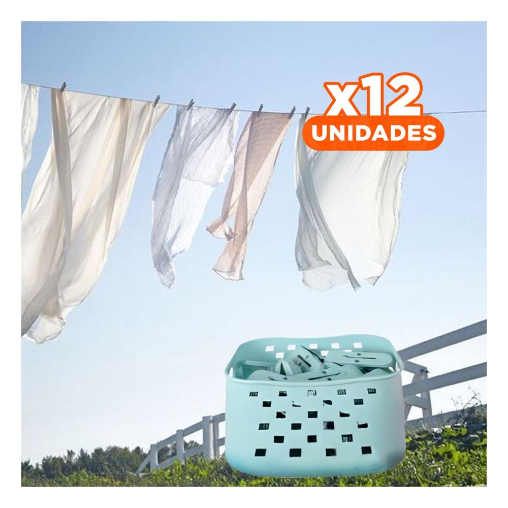 Pack12 Organizador Funcional Cuadrado con Ganchos Verde Claro para Ropa Y Papel Regalo