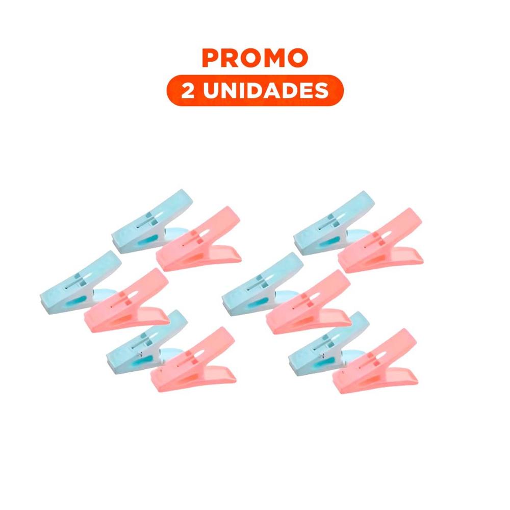 Pack2 Pinzas de Ropa Cuadradas Multicolor con Cuerda para Colgado Diario Y Regalo Sticker