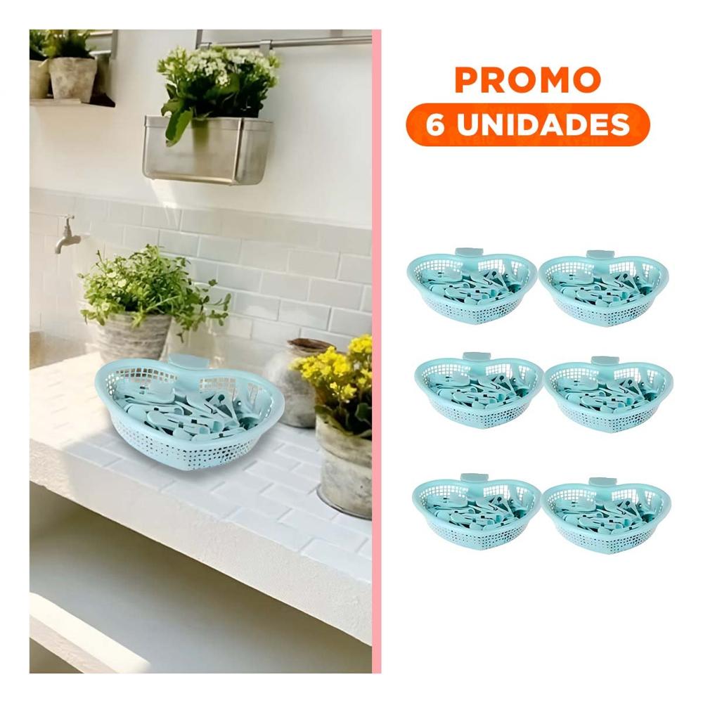 Pack6 Accesorio Compacto Verde Claro Silueta de Corazon para Ganchos Y Regalo Sticker