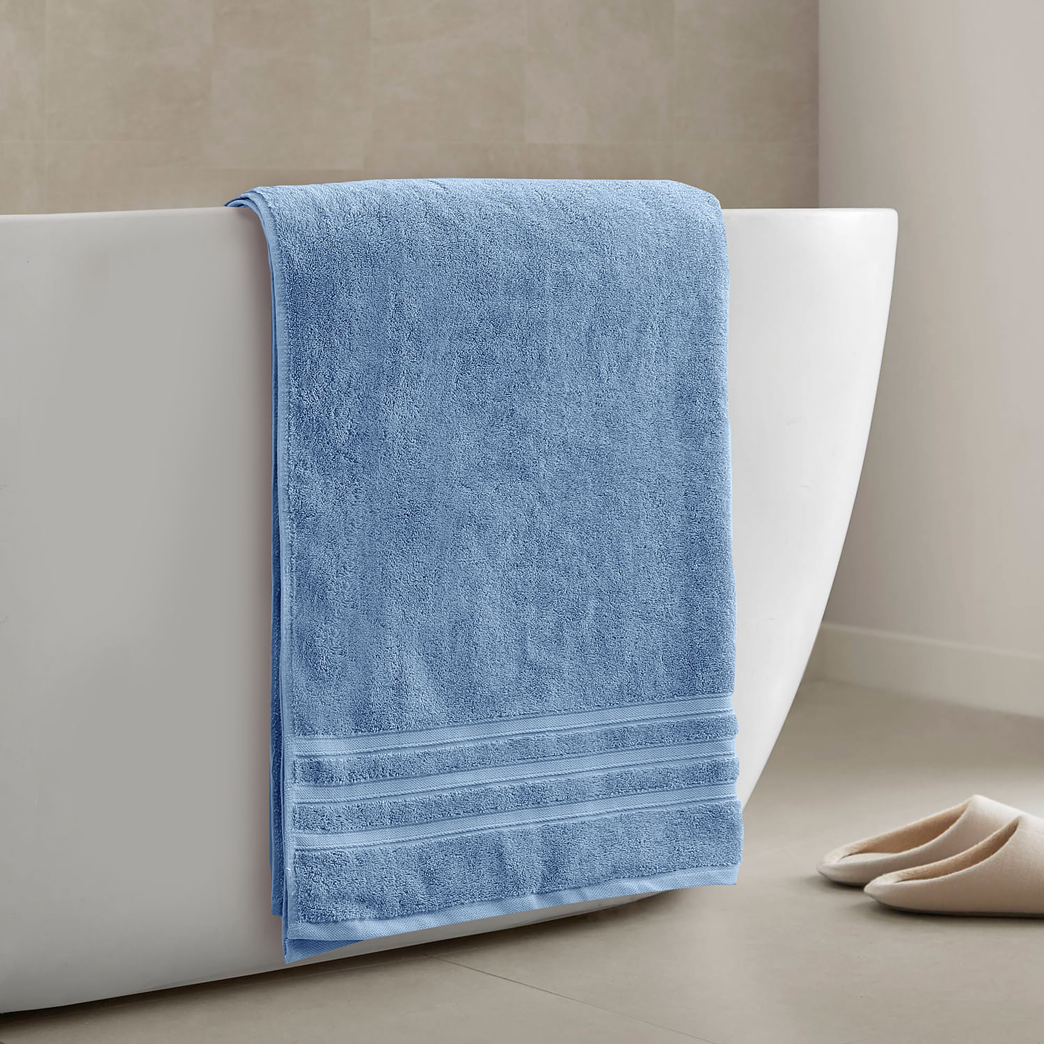 Toalla Extra Baño 90cm x 180cm Azul 550Gsm