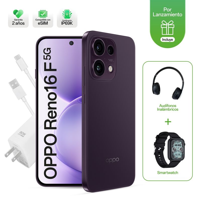 Oppo Reno 16 F 256GB Morado