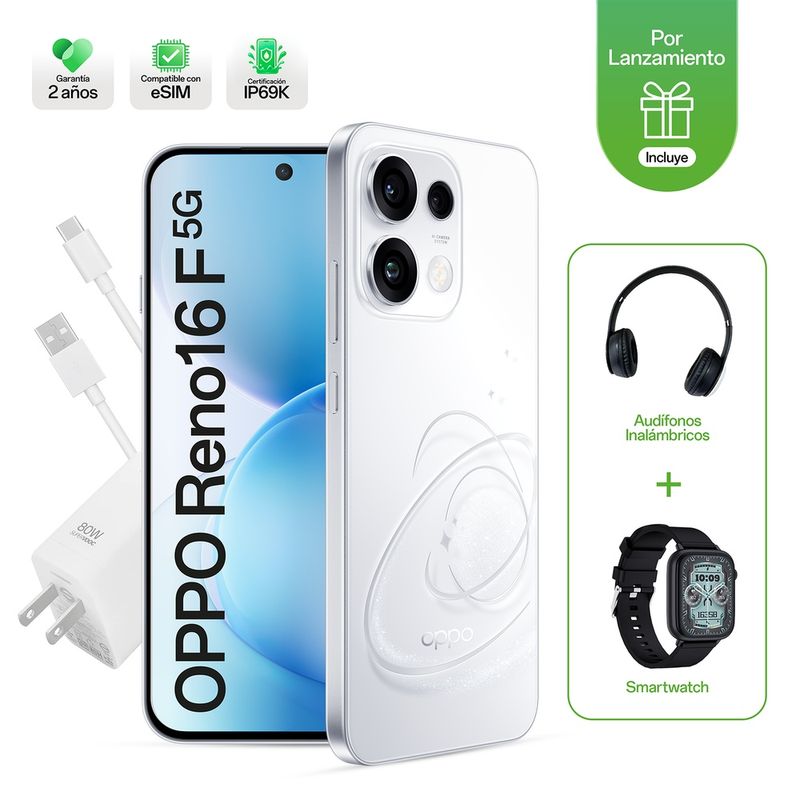 Oppo Reno 16 F 256GB Blanco