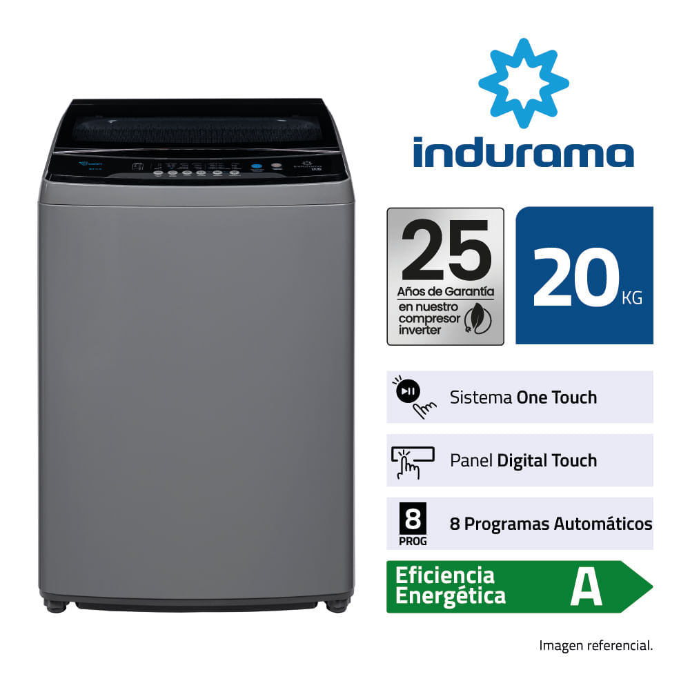 Lavadora Automática Indurama 20 Kg LRI-20IGR