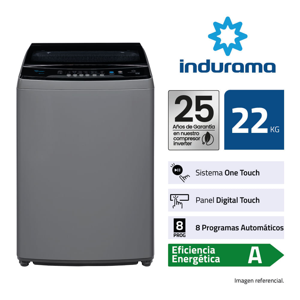 Lavadora Automática Indurama 22 Kg LRI-22GR