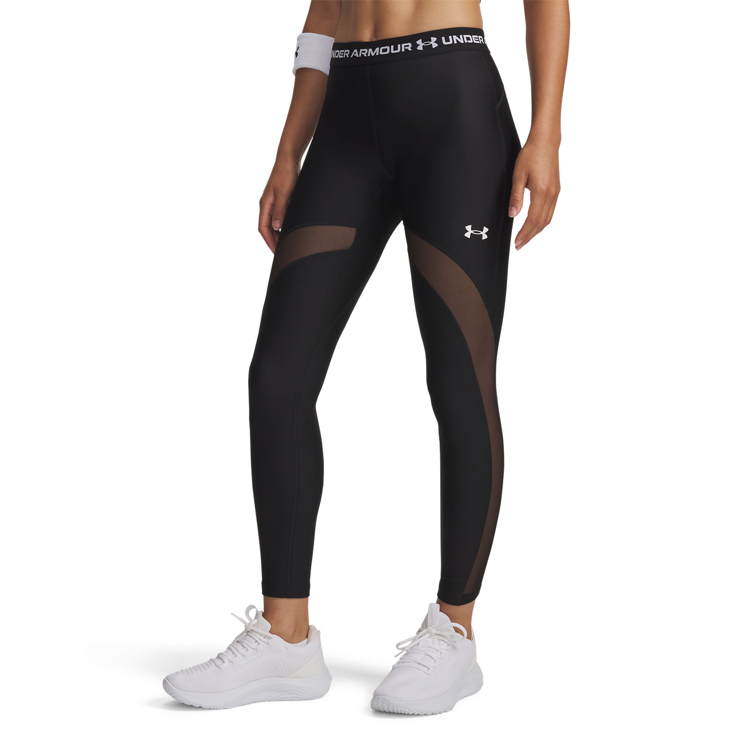 Mallas Deportivas Under Armour Mujer Heatgear Mesh Legging Negro L