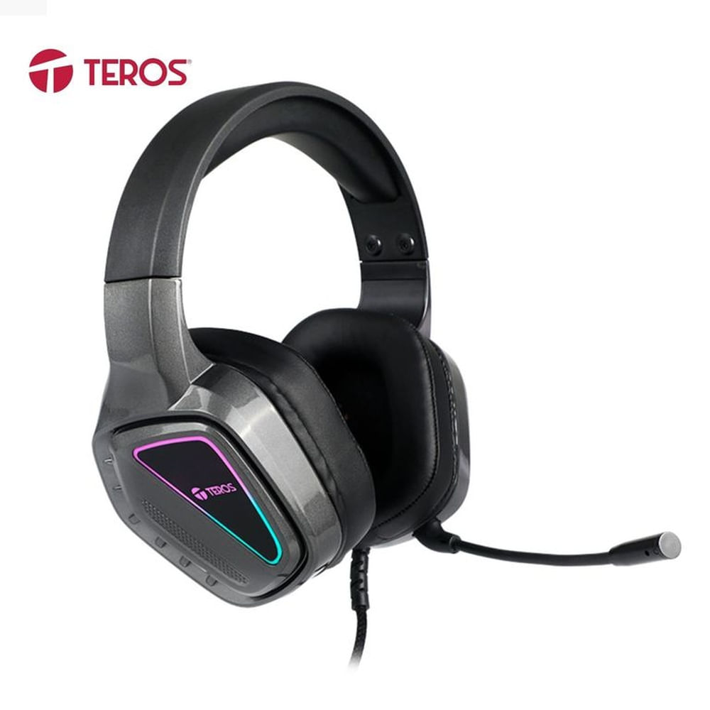 Audífono TEROS TE-8171N 35MM ESTEREO RGB NEGRO