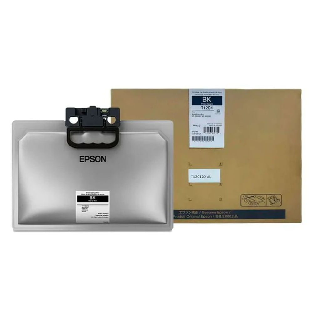 Tinta Epson T12C Negro WorkForce WF-M5399, WF-M5899 Original - 670 ml