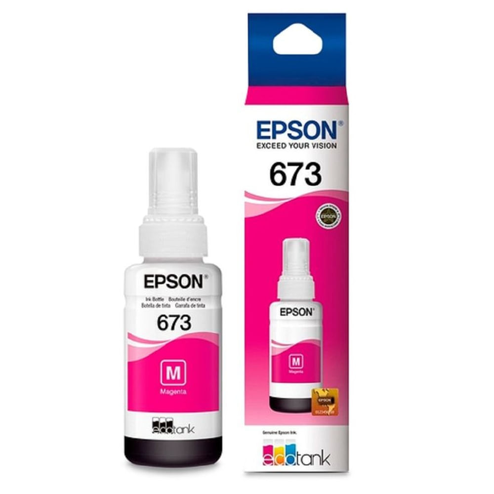 Tinta Epson T673 Magenta EcoTank L800, L805, L810, L850, L1800 Original - 70ml