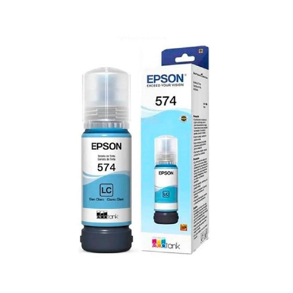 Tinta Epson T574 Cian Claro EcoTank L8050 Original - 65ml
