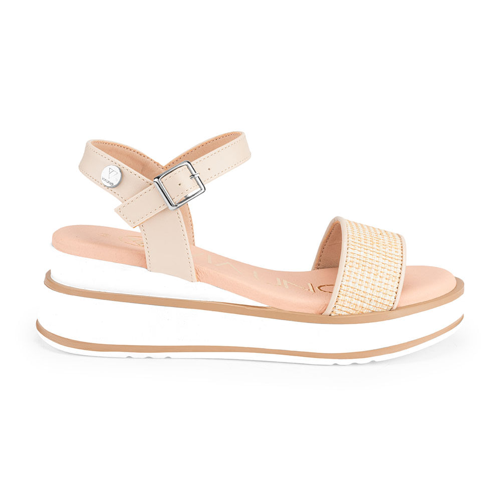 Sandalias Via Uno Mujer 6z8889-19 Blanco 37