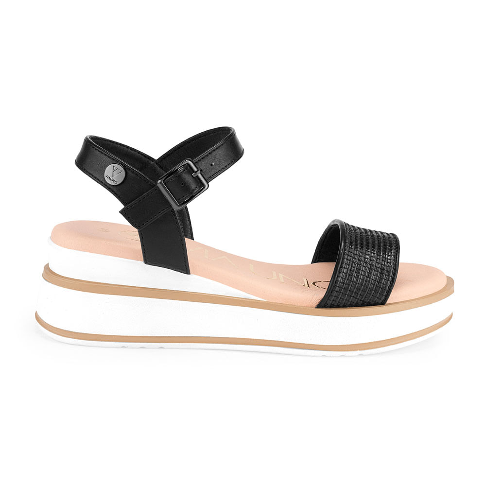 Sandalias Via Uno Mujer 6z8889-19 Negro 37