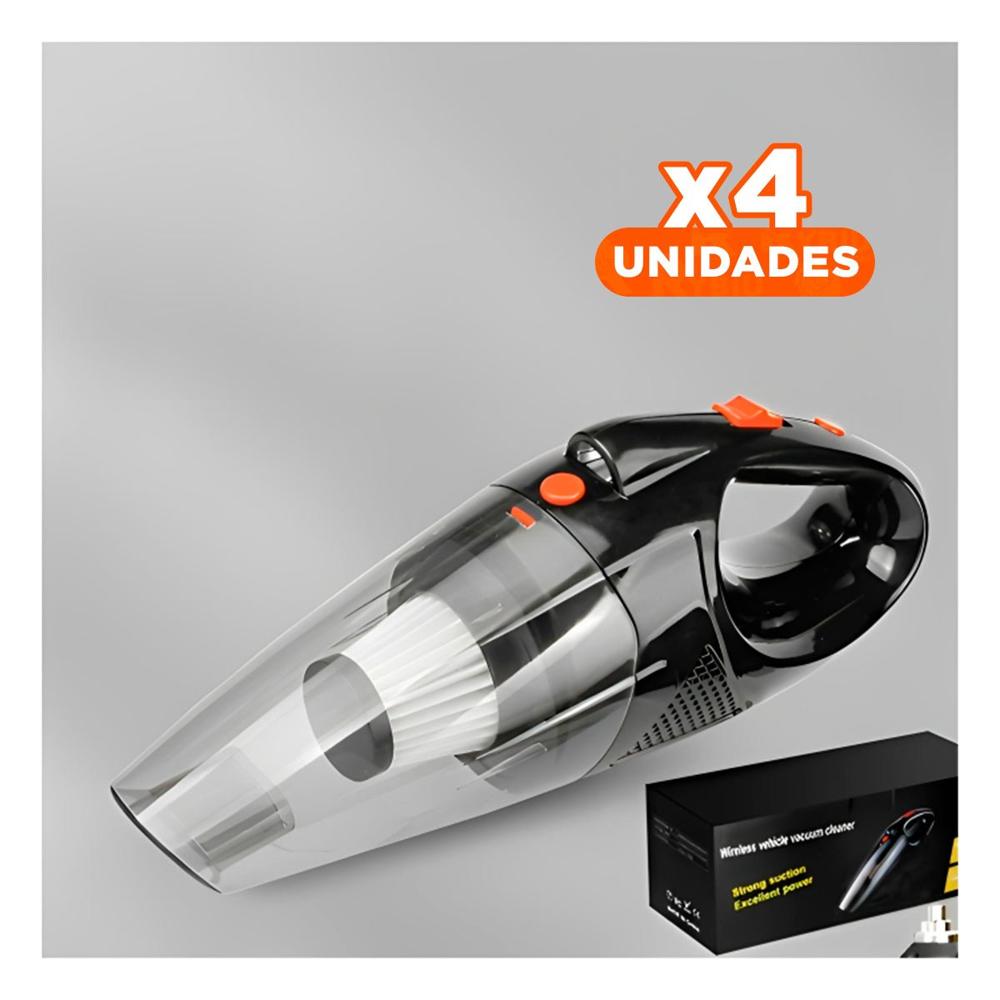 Pack4 Aspiradora Liviana con Linterna para Limpieza Facil en Auto y Casa Y Papel Regalo