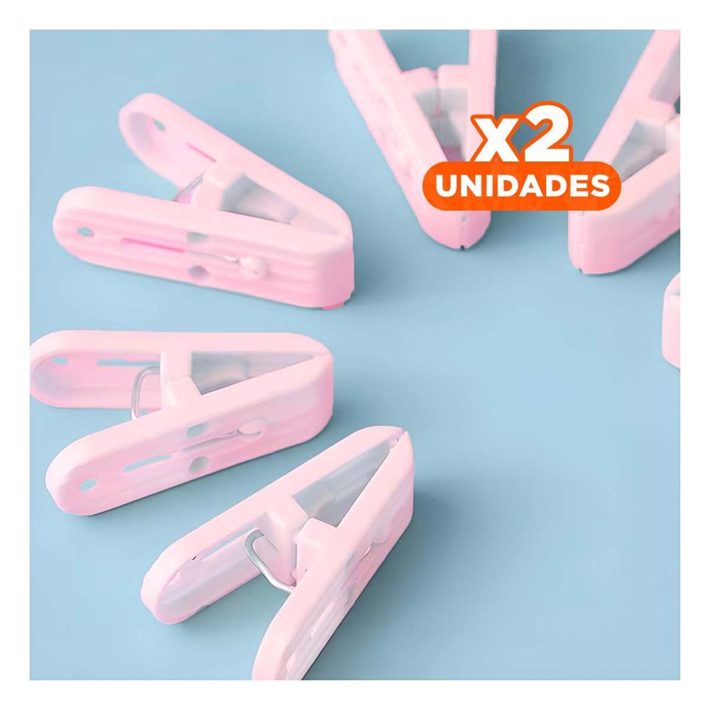 Pack2 Cesto Compacto Rosado Claro Circular para Ganchos de Ropa Comodo Y Papel Regalo