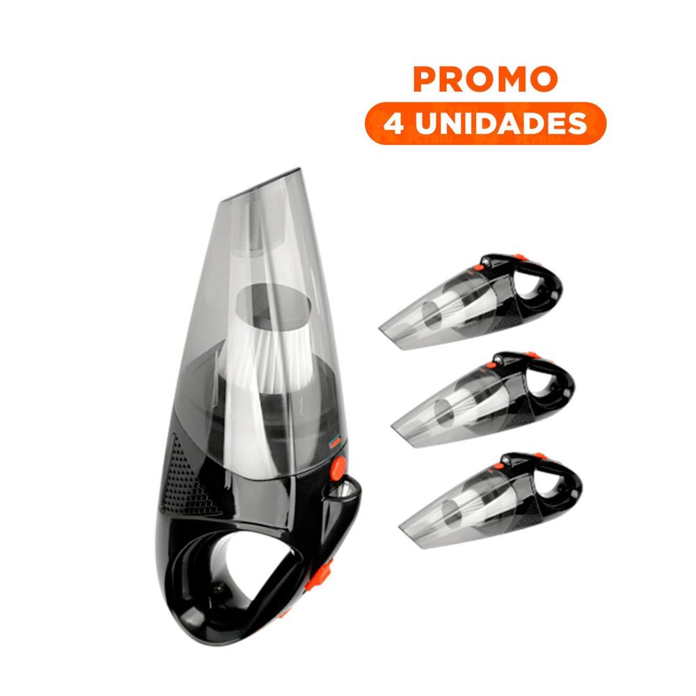 Pack4 Aspiradora Manual con Linterna para Limpieza Rapida en Multiples Superficies