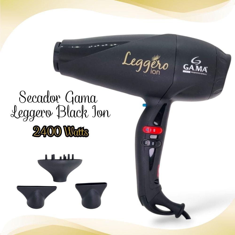Secadora de Cabello Gama Leggero Black Ion 2400watts - BECHD0000000849