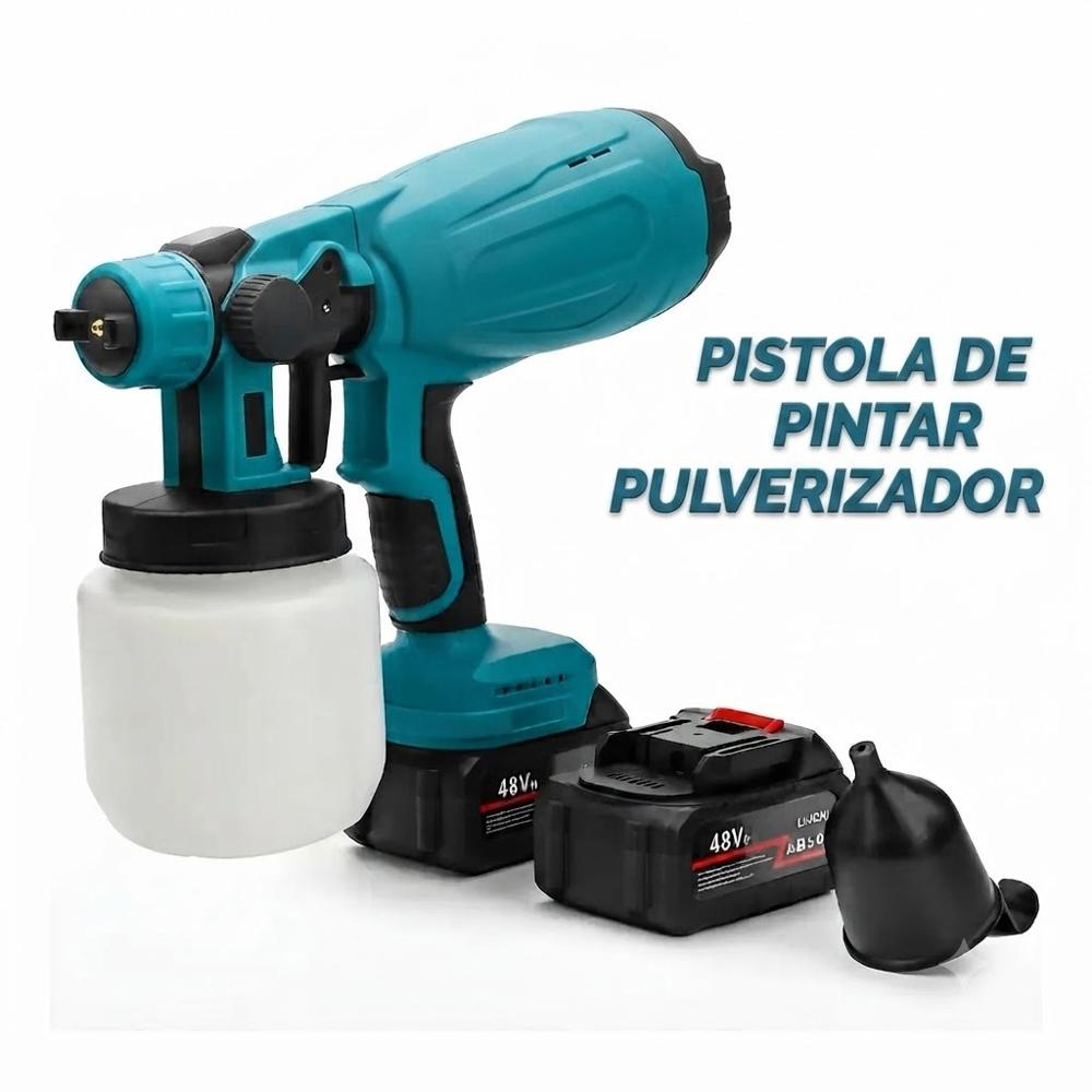 Pulverizador de Pintura Pistola De Pintar Inalámbrica Doble Batería 48V Compresor.