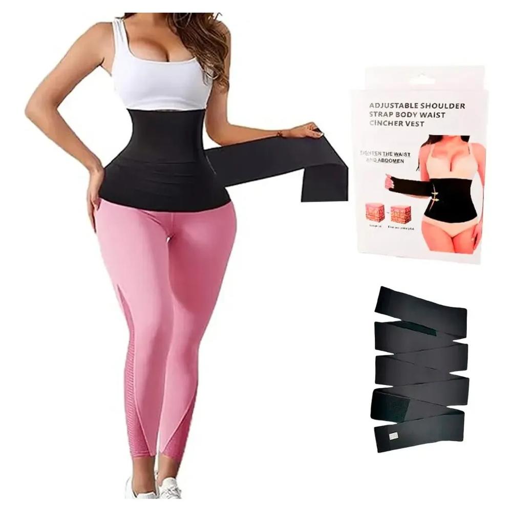 FAJA CINTA ENVOLVENTE MOLDEADORA COLOR NEGRO