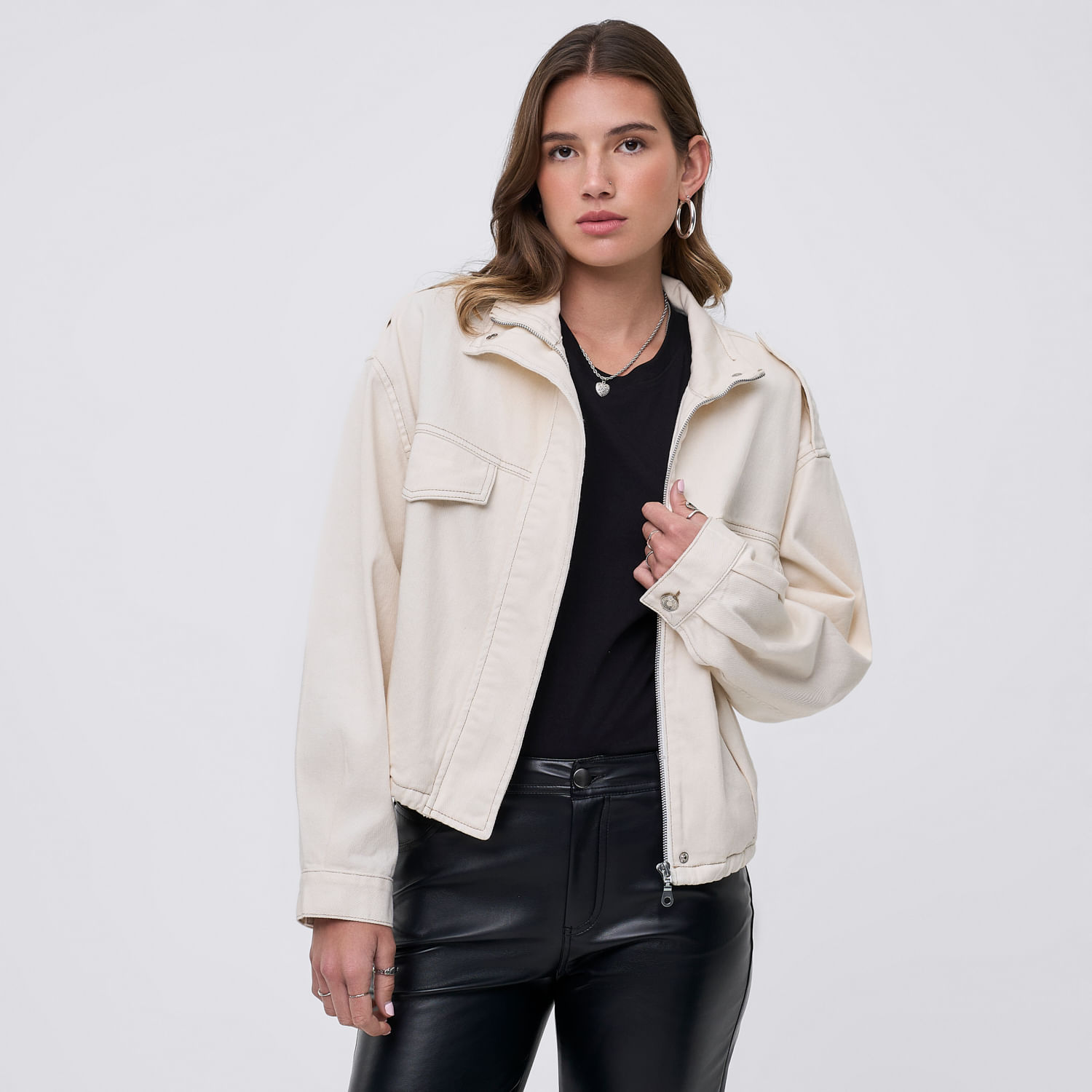 Casaca Mujer Casapa Hypnotic Crema L