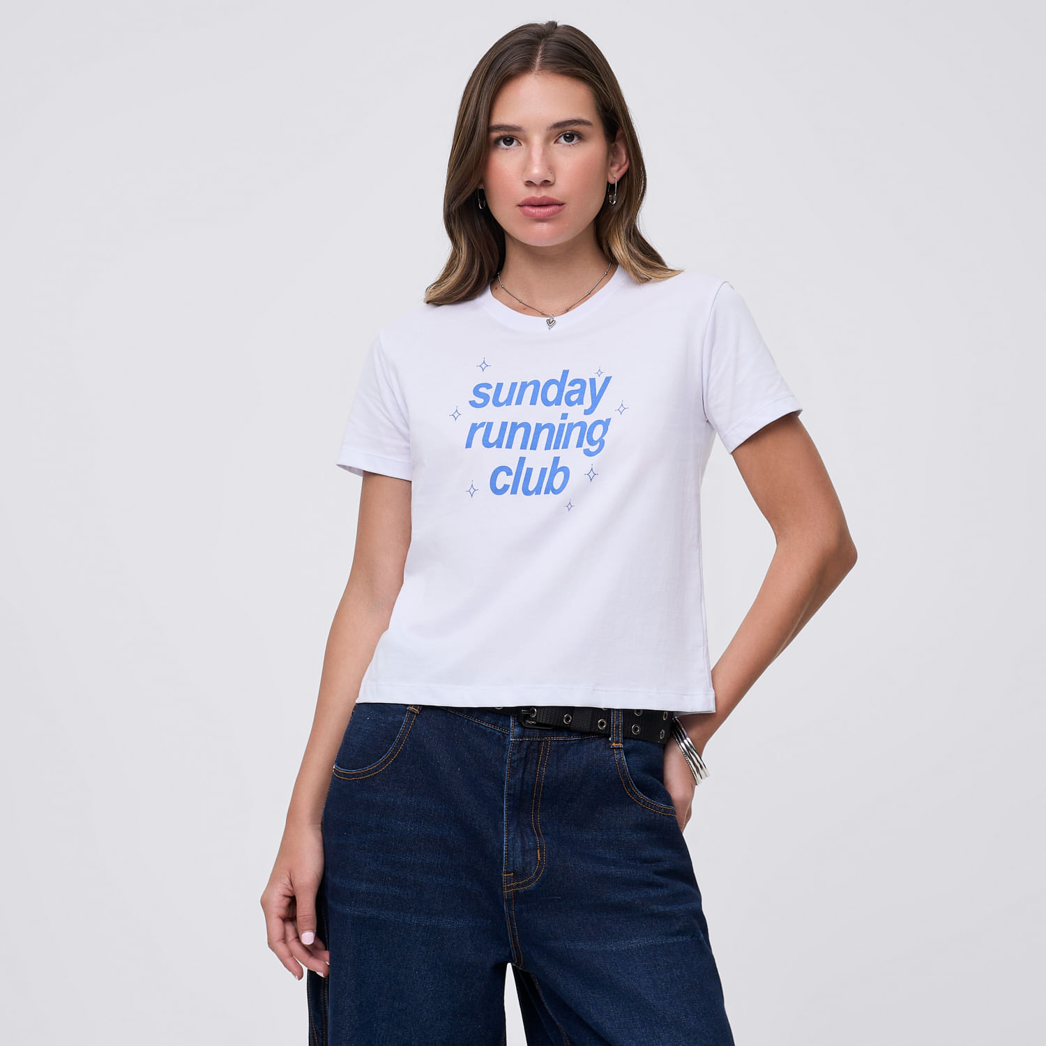 Polo Mujer Bas Crop Print Hypnotic Hueso S