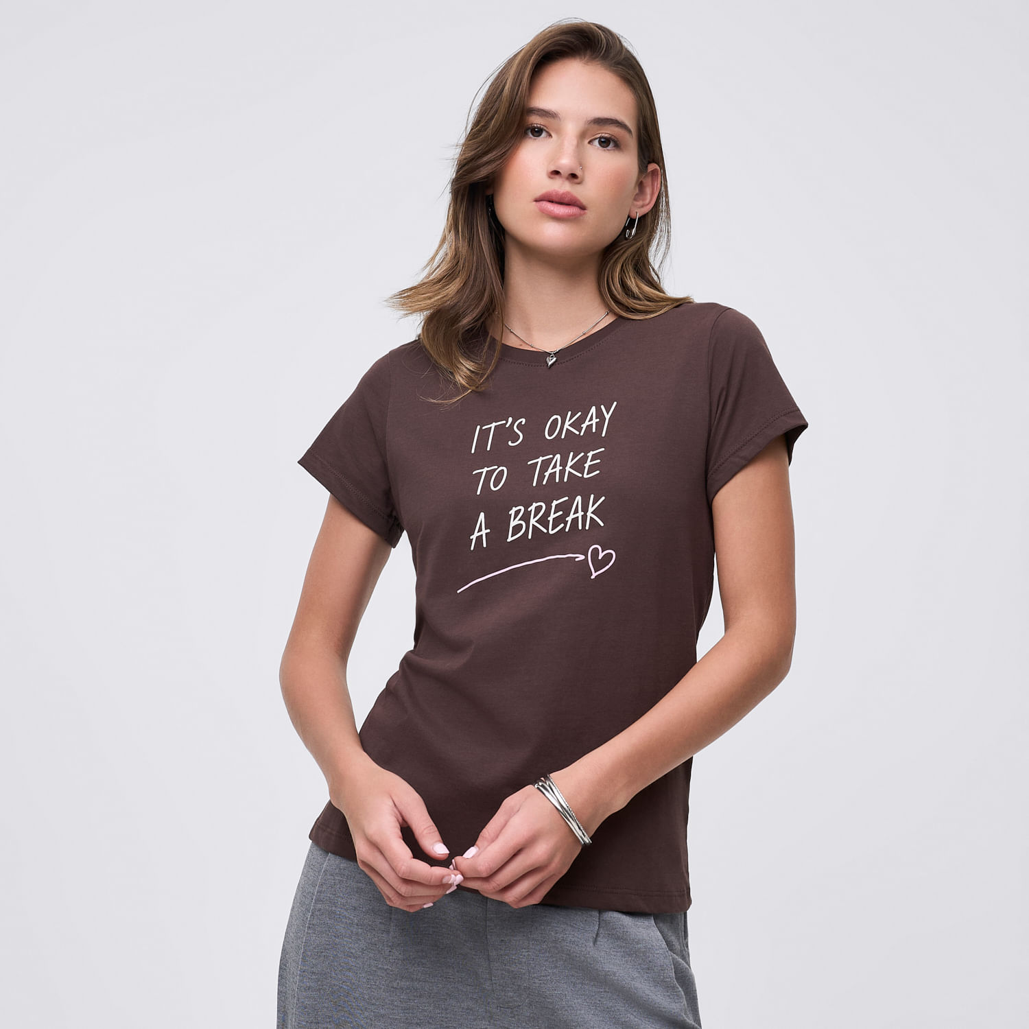 Polo Mujer Bas Reg Print Hypnotic Café S