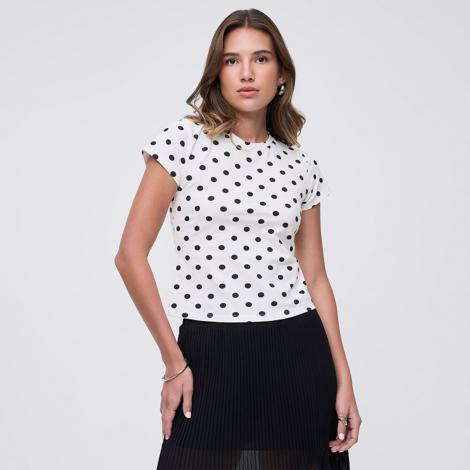 Polo Mujer Dotty Hypnotic Manga Corta Blanco S