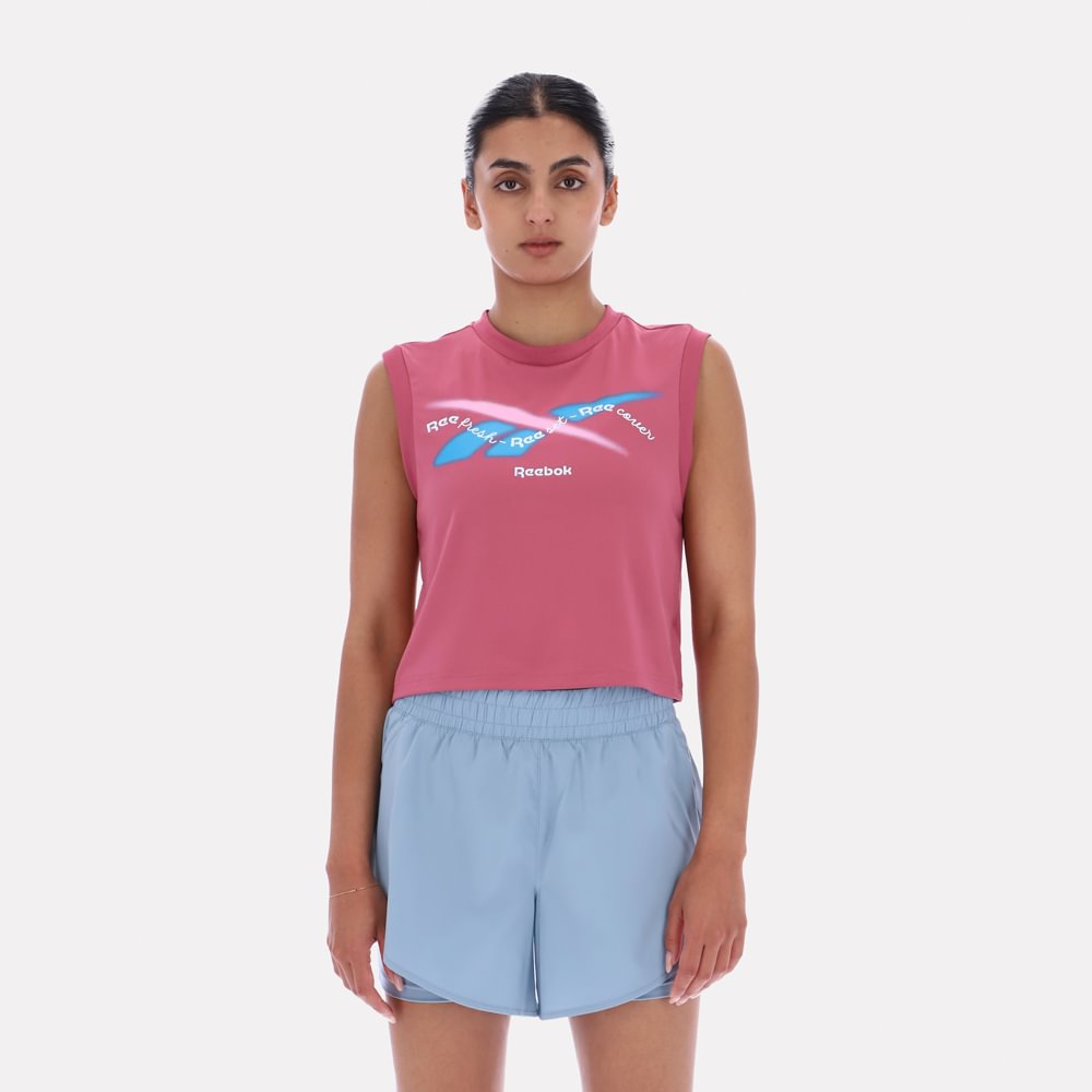 Top Deportivo Reebok Mujer Karina Yoga Tank Rosa S